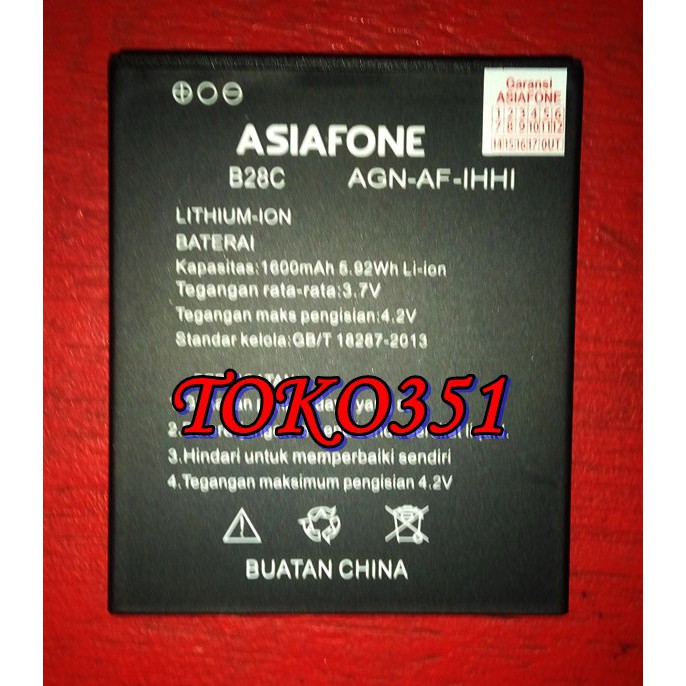 Batre Baterai Asiafone Asia fone AF9889 AF 9889 B28C B 28C Original