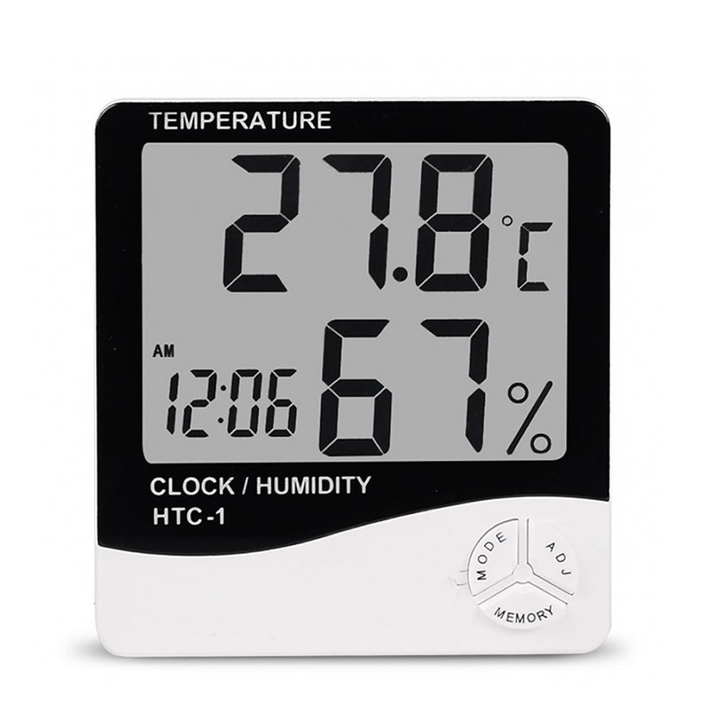 Jual HTC - 1 Thermometer, Hygrometer, Clock, Humidty meter | Shopee  Indonesia