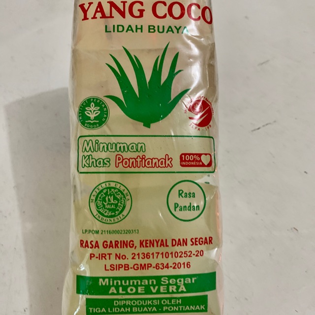 

Minuman Lidah buaya/Aloe vera Yang Coco/Trisan Khas Pontianak