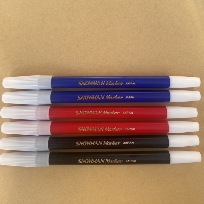

Spidol Snowman Kecil hitam merah biru