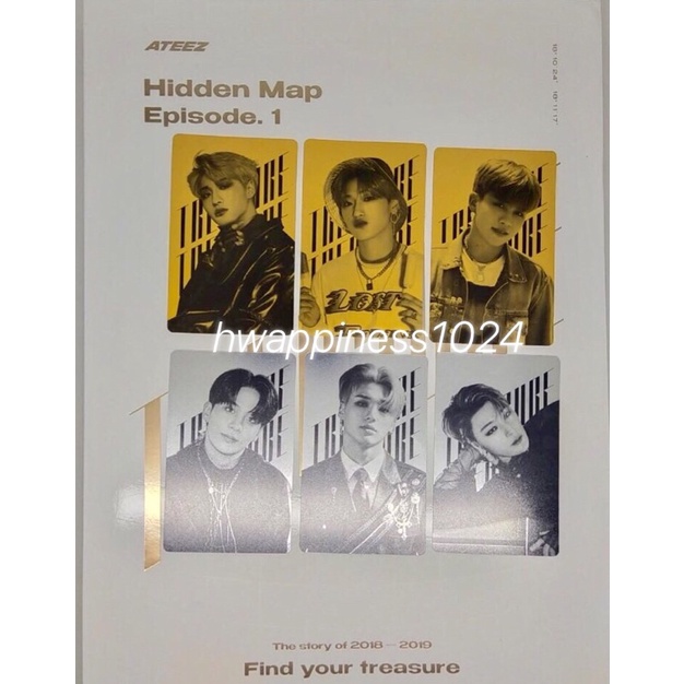 ATEEZ Hidden Map San Wooyoung Jongho Photocard Postcard