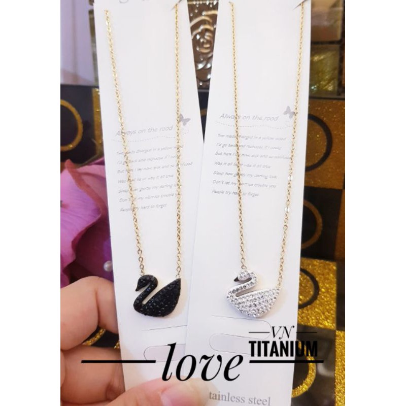 titanium Set Kalung mau hitam dan putih
