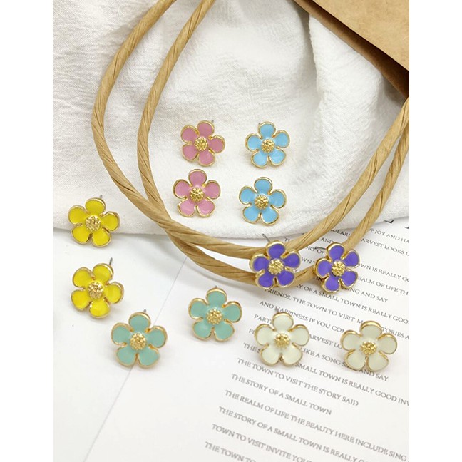 LRC Anting Tusuk Fashion Flower Earrings F5751X