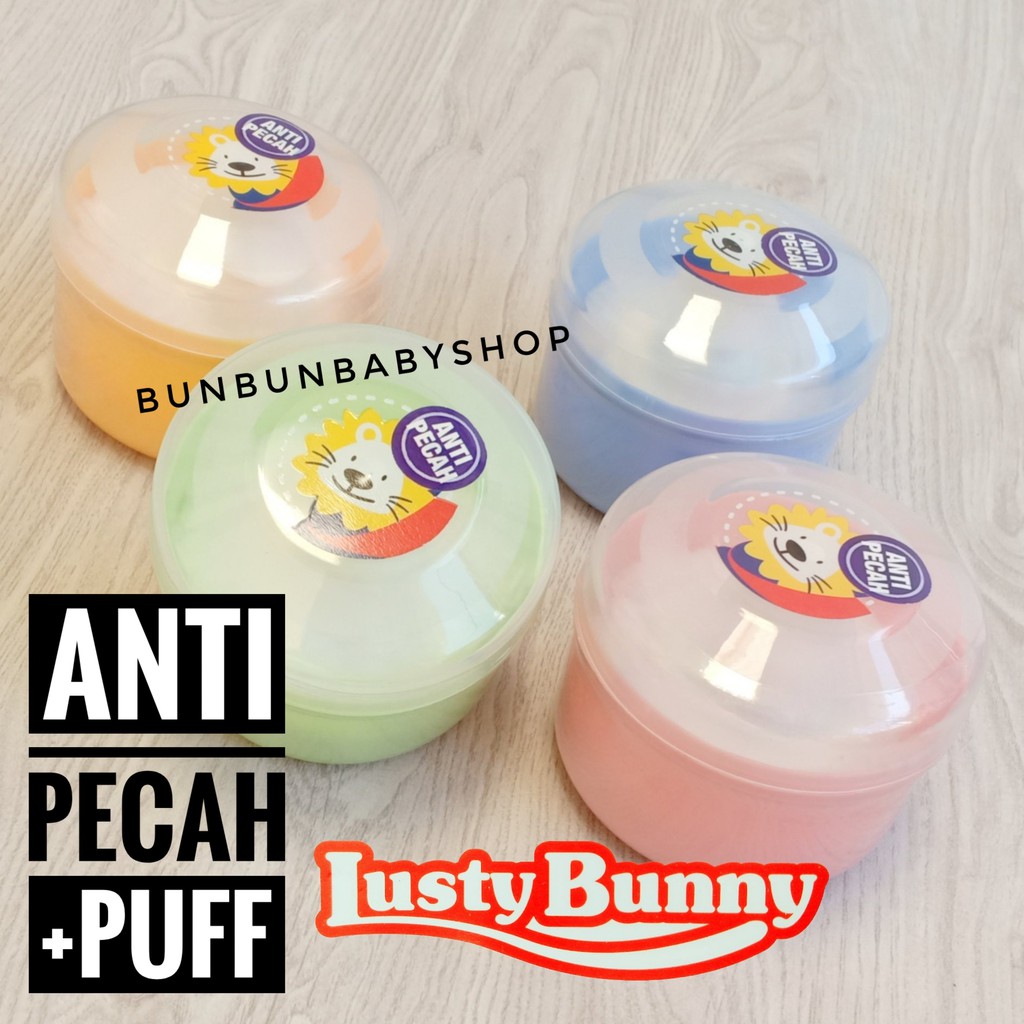 LUSTY BUNNY Anti Pecah Tempat Bedak Tabur Tabor Bayi Lucu Perlengkapan Mandi Baby Newborn Peralatan