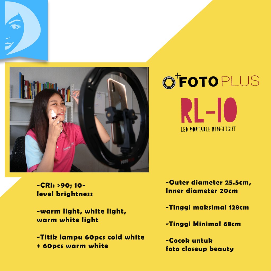 Ring Light 26cm Fotoplus BiColor GARANSI  | RingLight | Ring Light Selfie Lampu Bundar Bulat