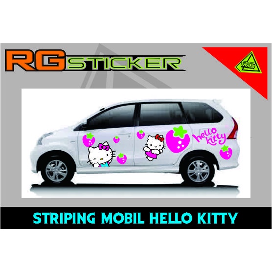 stiker striping hello kitty mobil avanza ertiga innova sigra calya dll