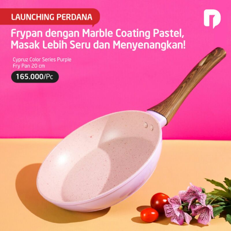 Cypruz Color Series Purple Fry Pan 20 Cm