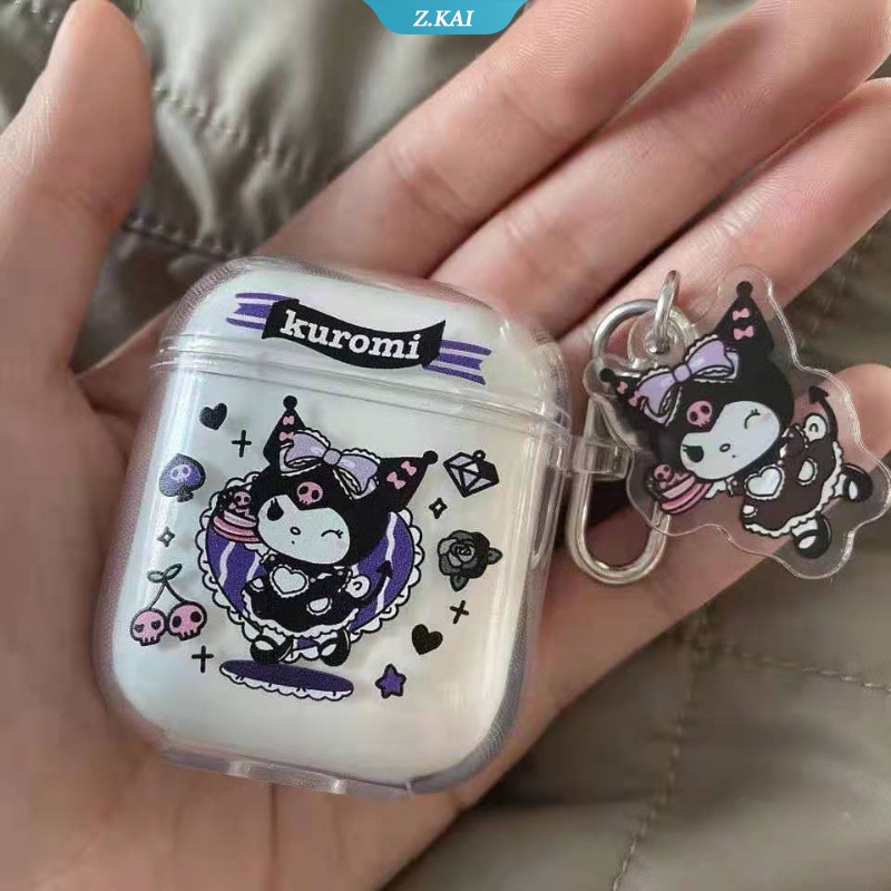 Kuromi Soft Case Silikon Earphone Bluetooth Motif Kartun Untuk AirPods 1 2 Pro