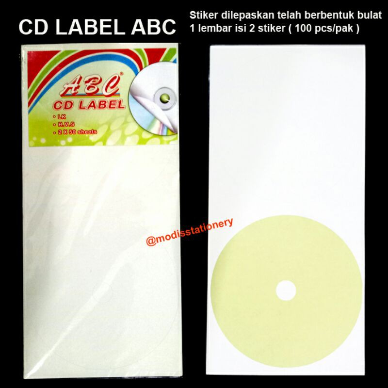 cd label abc stiker cd