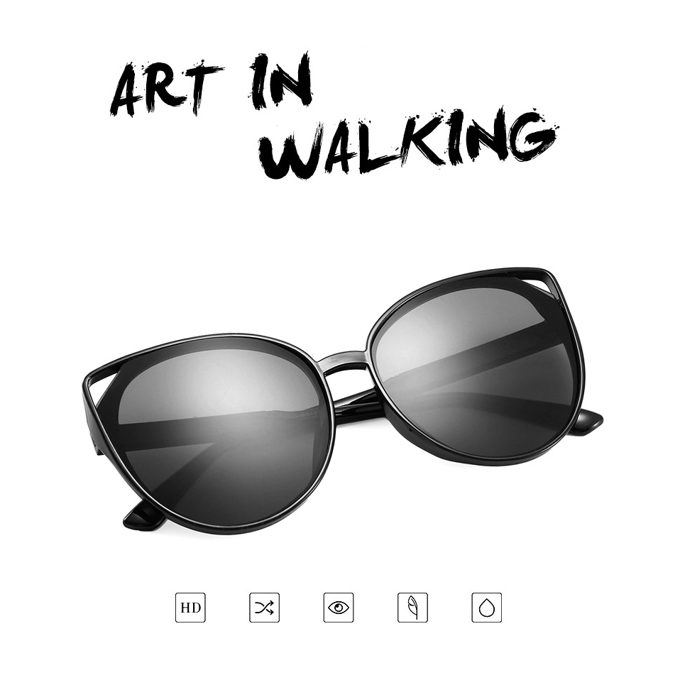 Fashion retro men and women European and American ins trend cat eye sunglasses