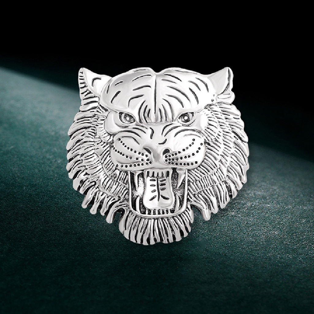 Mornin Roaring Tiger Bros Wanita Pria Kepala Macan Besar Pesta Casual Brooch id