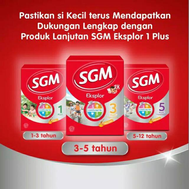 

Susu SGM 0-6, 6-12, 1+, 3+ ukuran 150 gr rasa Madu