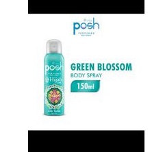 posh hijab perfumed body spray wishes body winter magic green blossom purple wish 150ml