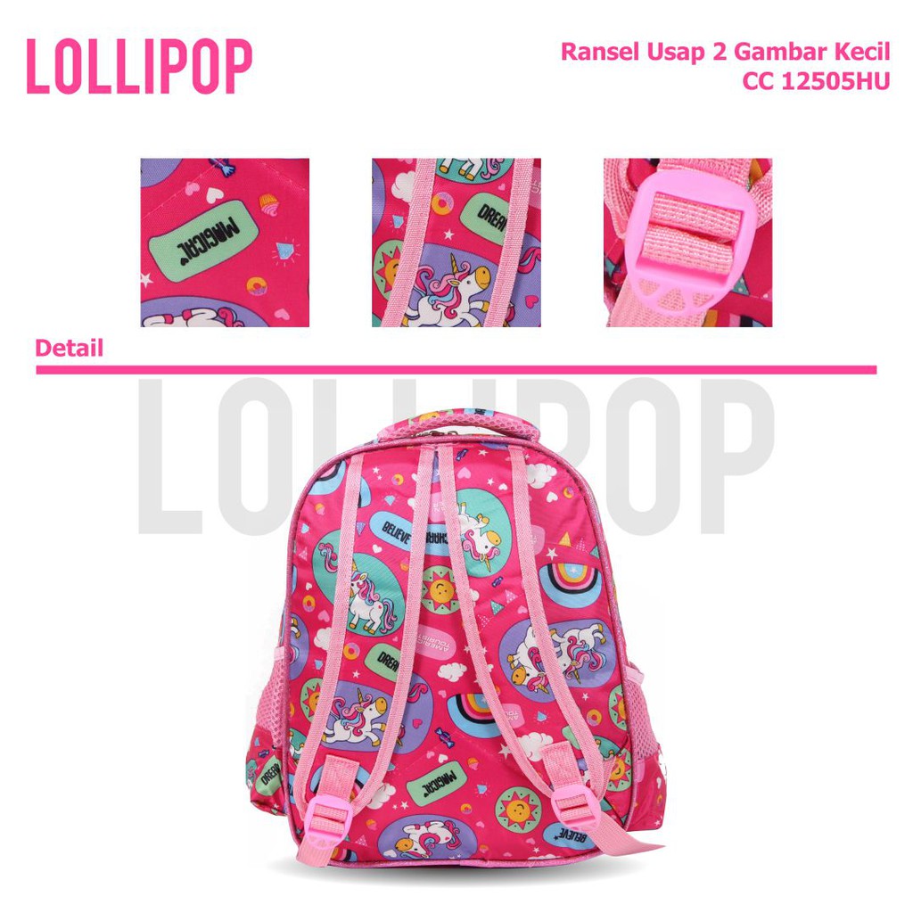 [KLIKTAS] Tas ransel anak perempuan sekolah SD usap manik 2 warna full printing