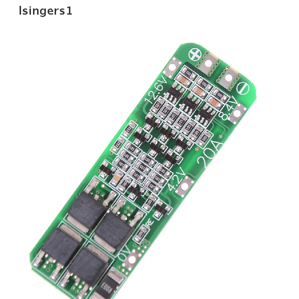 (lsingers1) Papan PCB BMS Pelindung Charger Baterai Li-ion 18650 3S 20A 12.6V