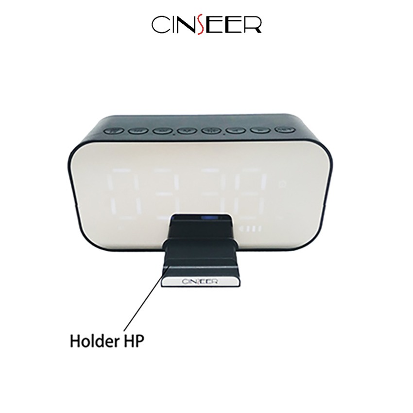 CINSEER speaker jam bluetooth portable stereo original led display alarm kode Q12