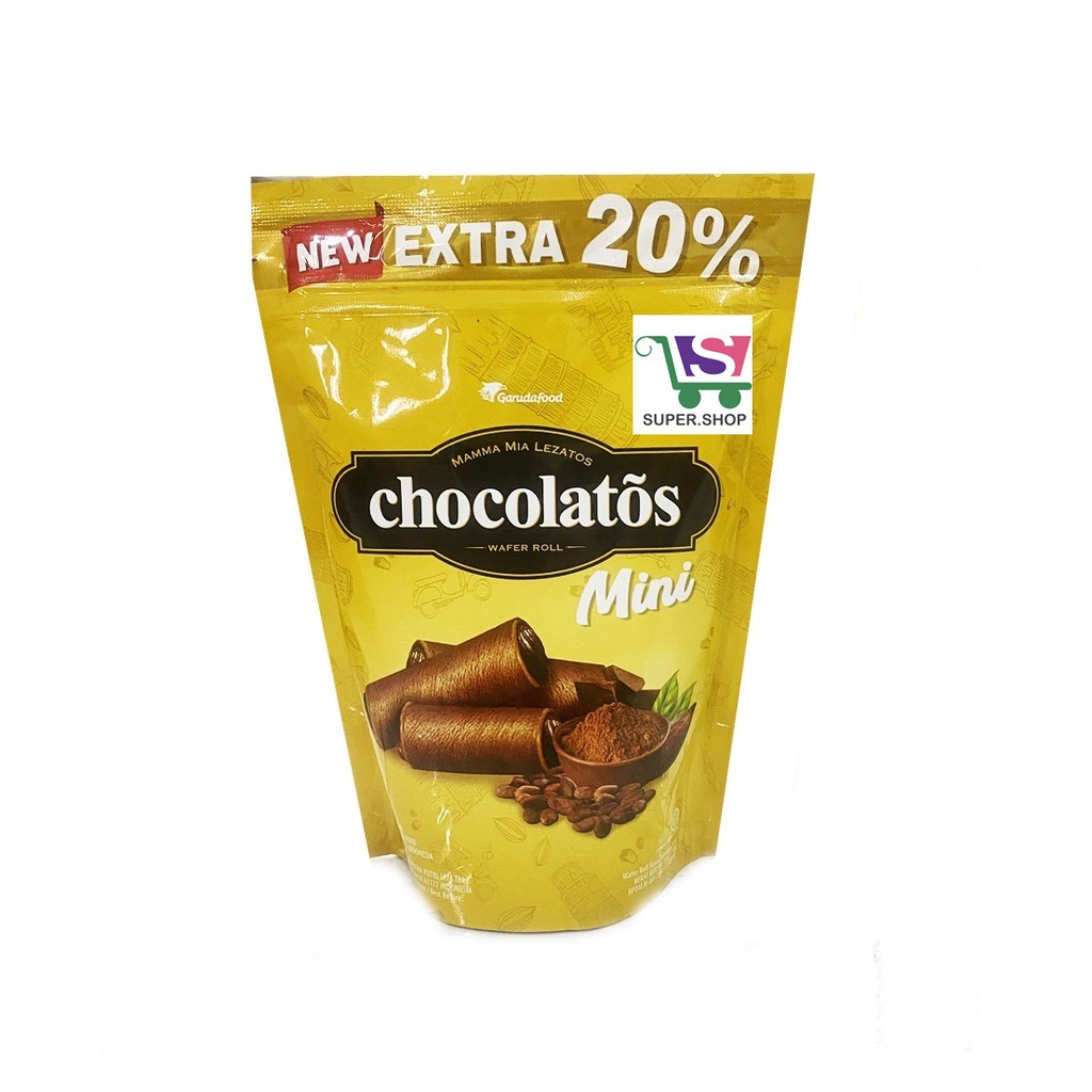 Chocolatos Wafer Roll Chocolate / Chees MINI POUCH 84 Gram