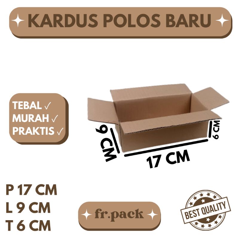 

KARDUS | BOX | KARTON POLOS BARU UKURAN 17X9X6 CM MURAH