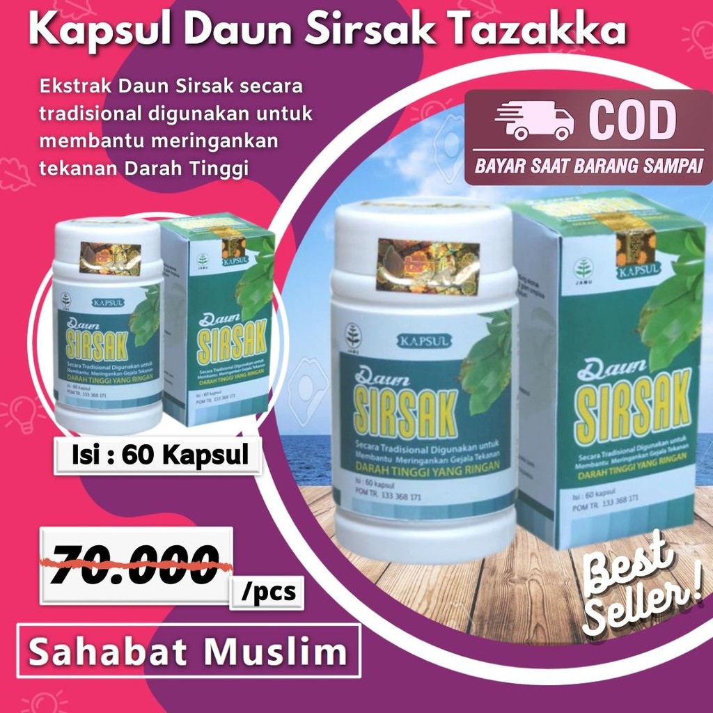 

Kapsul Daun Sirsak Tazakka 60 Kapsul Ekstrak Daun Sirsak Herbal Kanker