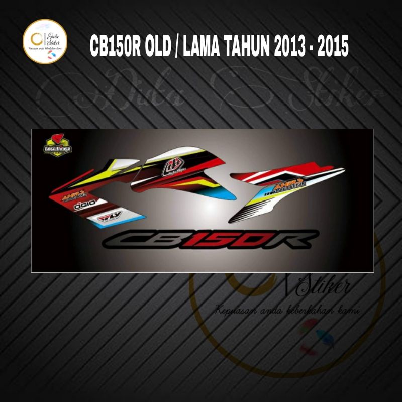 Stiker Skotlet motor CB150R OLD / LAMA TAHUN 2013 - 2015 Striping Racing aksesoris