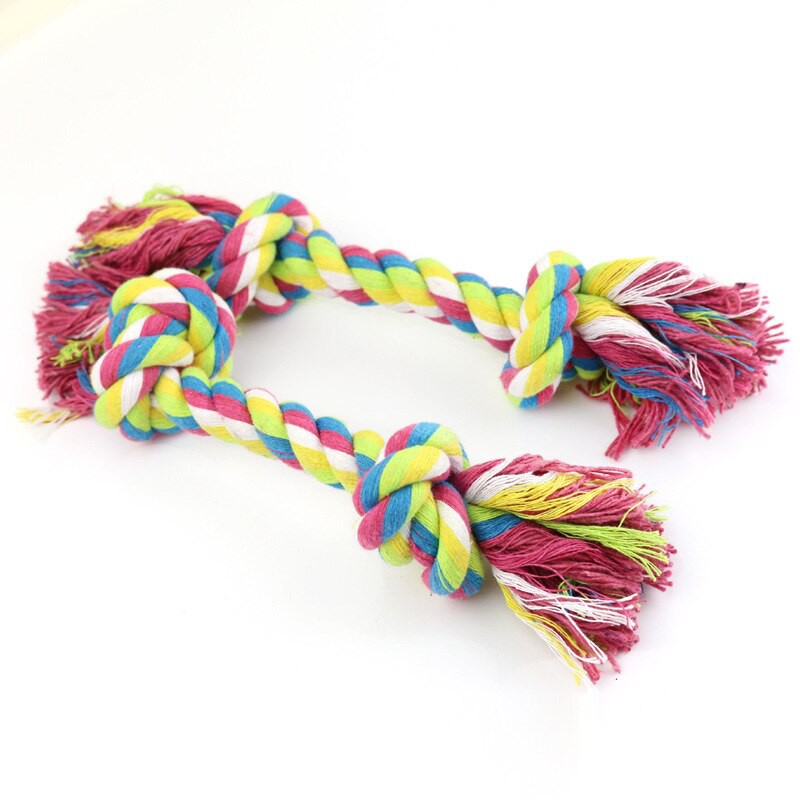 PREORDER New cotton rope Pet Dog Toys Puppy Cotton Chew Knot Durable Braided Bone Rope Pets Cat
