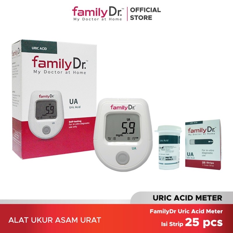 Family Dr test asam urat plus 25 strip