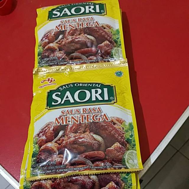 

SAORI SAUS MENTEGA dari AJINOMOTO 1 renteng / renceng isi 10 pcs @ 26 ml