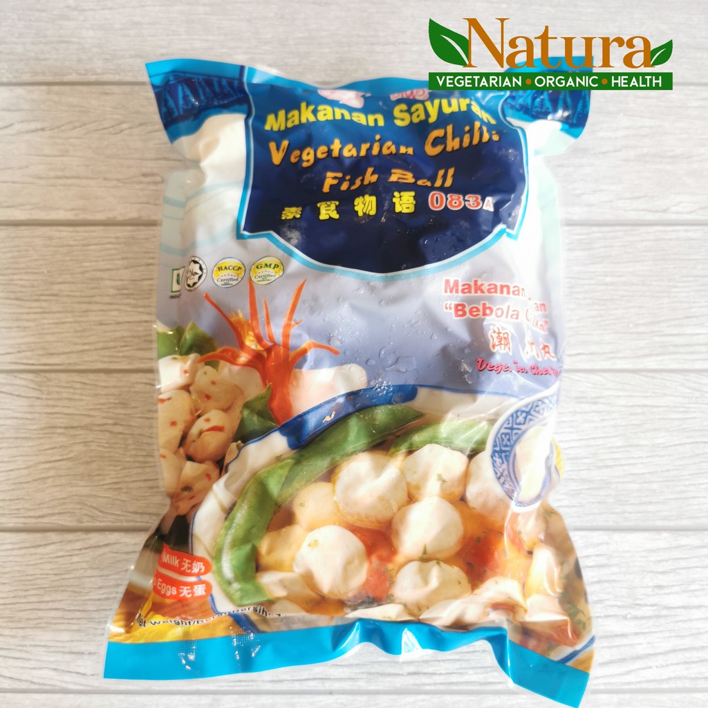 

Su Xian Zi Chilli Fish Ball Bakso Ikan 1Kg BEKU Teo Chew Vegetarian Vegan