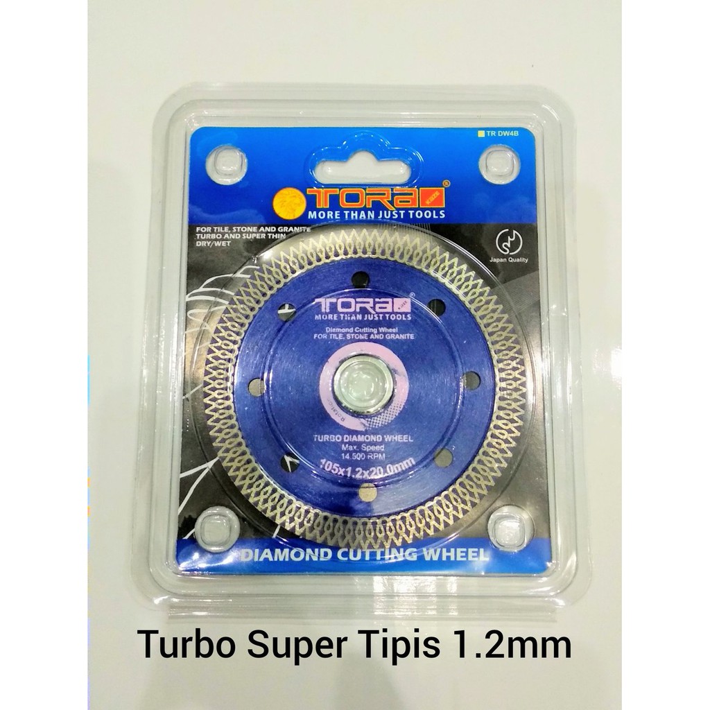 PROMO Mata pisau potong gerinda Tora Turbo super tipis 1.2mm Granit-Marmer-Keramik