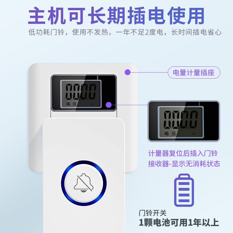 Bel Bell Pintu Rumah Kantor Wireless Bell Tanpa Kabel Nirkabel Smart Murah