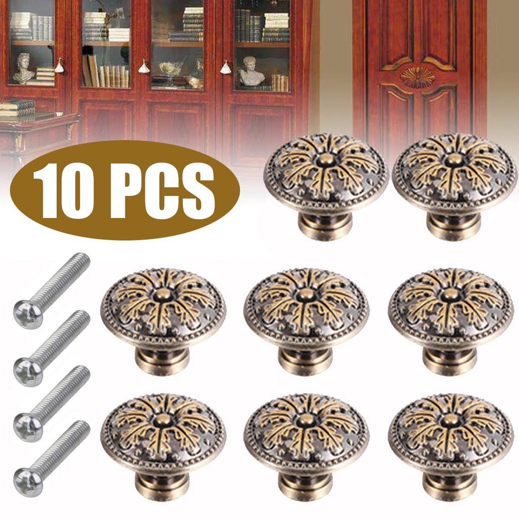 【 ELEGANT 】 Knob Pintu Lemari Kabinet Vintage Eropa Handle Laci Lemari Bulat