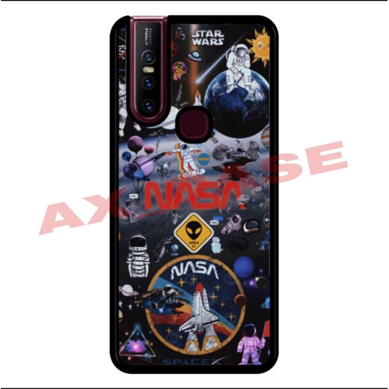 Ax Case custom Vivo V15 dan V15PRO Fashion AesThetic Nasa Space Astronot Series Premium Quality Hard