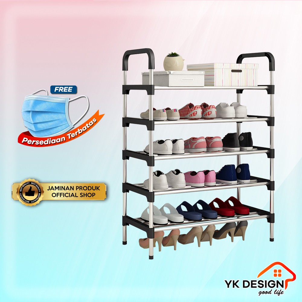 YK DESIGN YK 216 Rak Sepatu Portable 5 Tingkat Tempat YK DESIGN YK 216 Rak Sepatu Portable 5 Tingkat Tempat