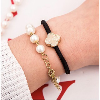 ❄ TMALL ❄ R128 Ikat Rambut Karet Hitam Karakter Kuncir Rambut Wanita Bulat Lucu Cantik Gelang Murah-5