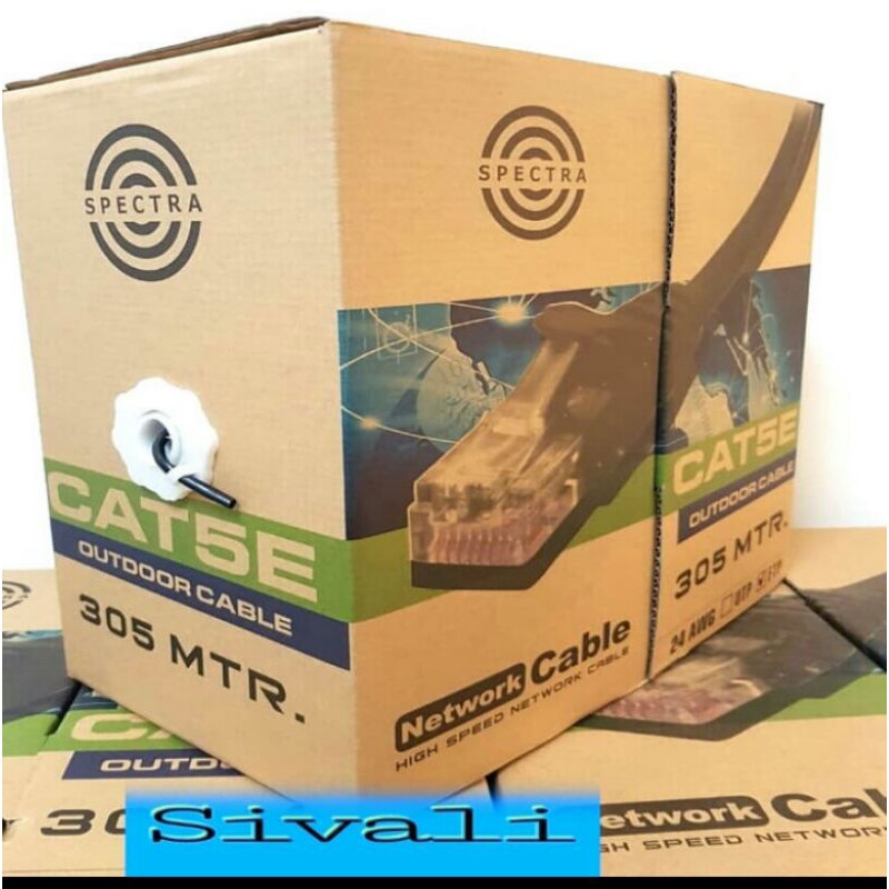 15 METER  KABEL LAN FTP CAT5E OUTDOOR BLACK SIAP PAKAI