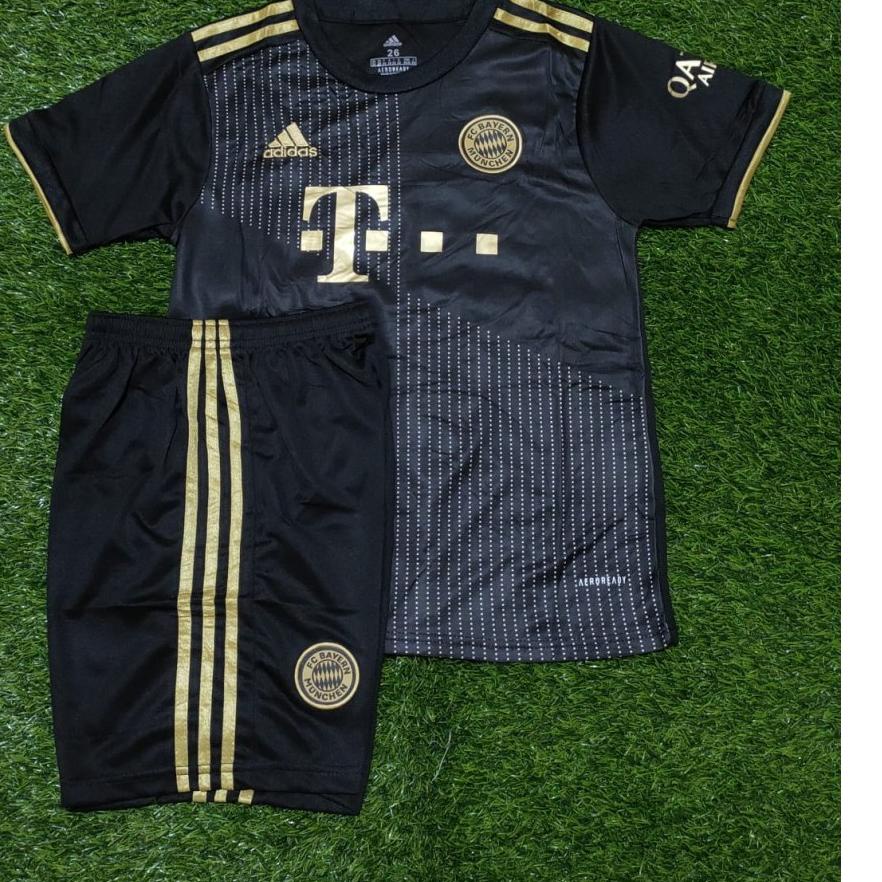 Baju Bola Anak Laki laki Bayern Munchen Away 2021 2022 Grade Ori Import Setelan Jersey Sepak Bola✔