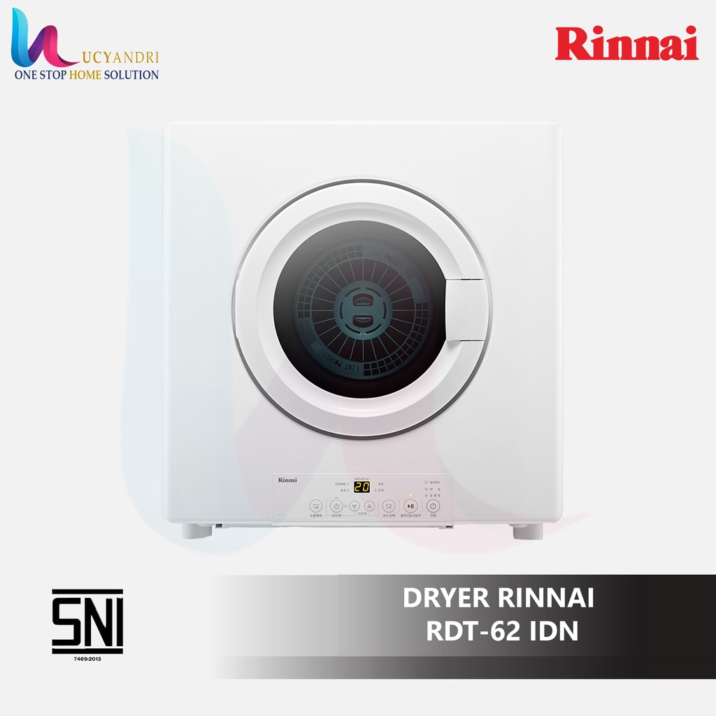 Dryer Rinnai Garansi Resmi RDT-62-IND-W / RDT62INDW / RDT 62 IND W