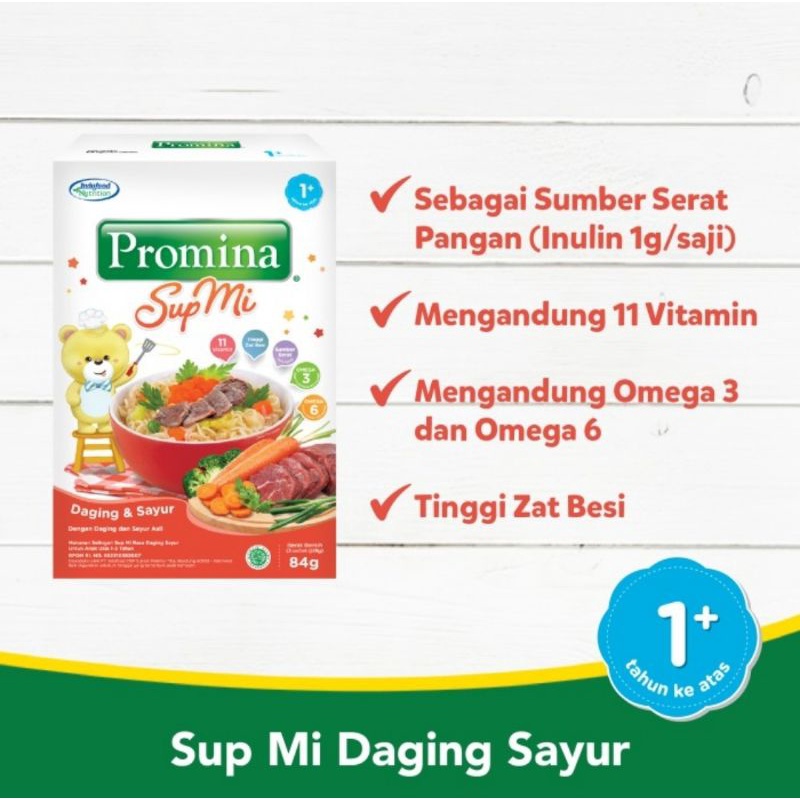 Promina Sup Mi 81gr/Mie Bayi Anak Promina/Makanan Selingan Mie Balita-Daging & Sayur