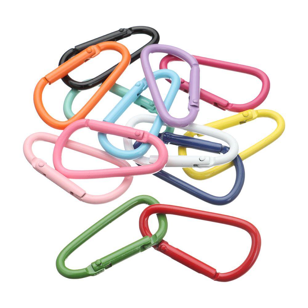 Suyo 5Pcs Tombol Panjat Keselamatan Olahraga Luar Ruangan Carabiner Multicolor Aluminium Alloy