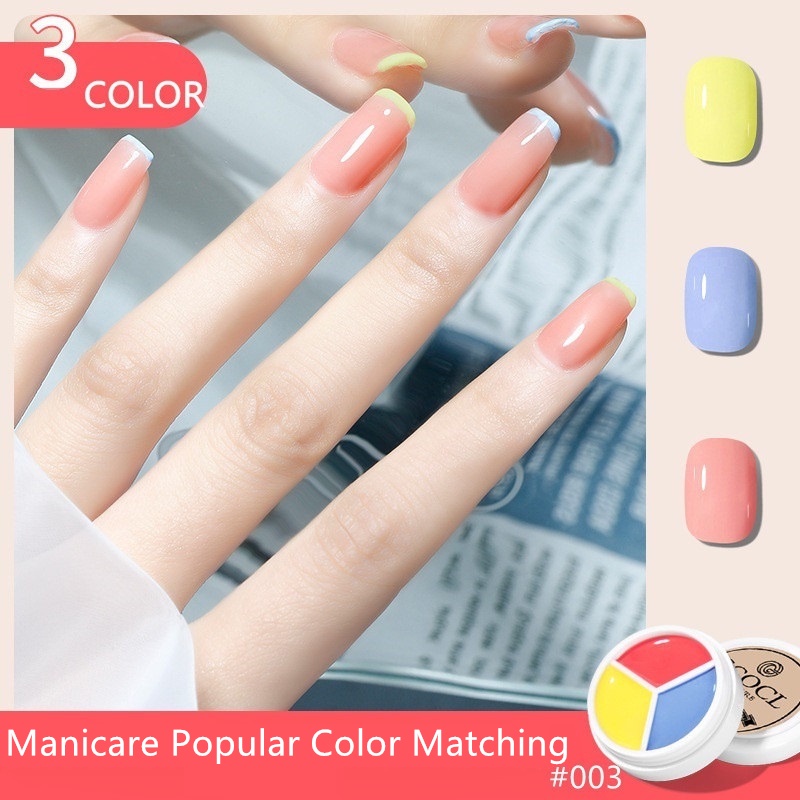 MSY 1paket 12Pcs/Kutek Gel 3in1 PUDING Tone solid Nails Polish UV LED/Gel Polish/Cat kuku 3 Colour