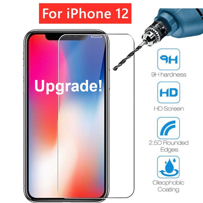 Pelindung Layar Tempered Glass 9h Untuk Iphone 12 7 8 6 S 6s Plus X Xr Xs Max 11 Pro Max 12 Mini