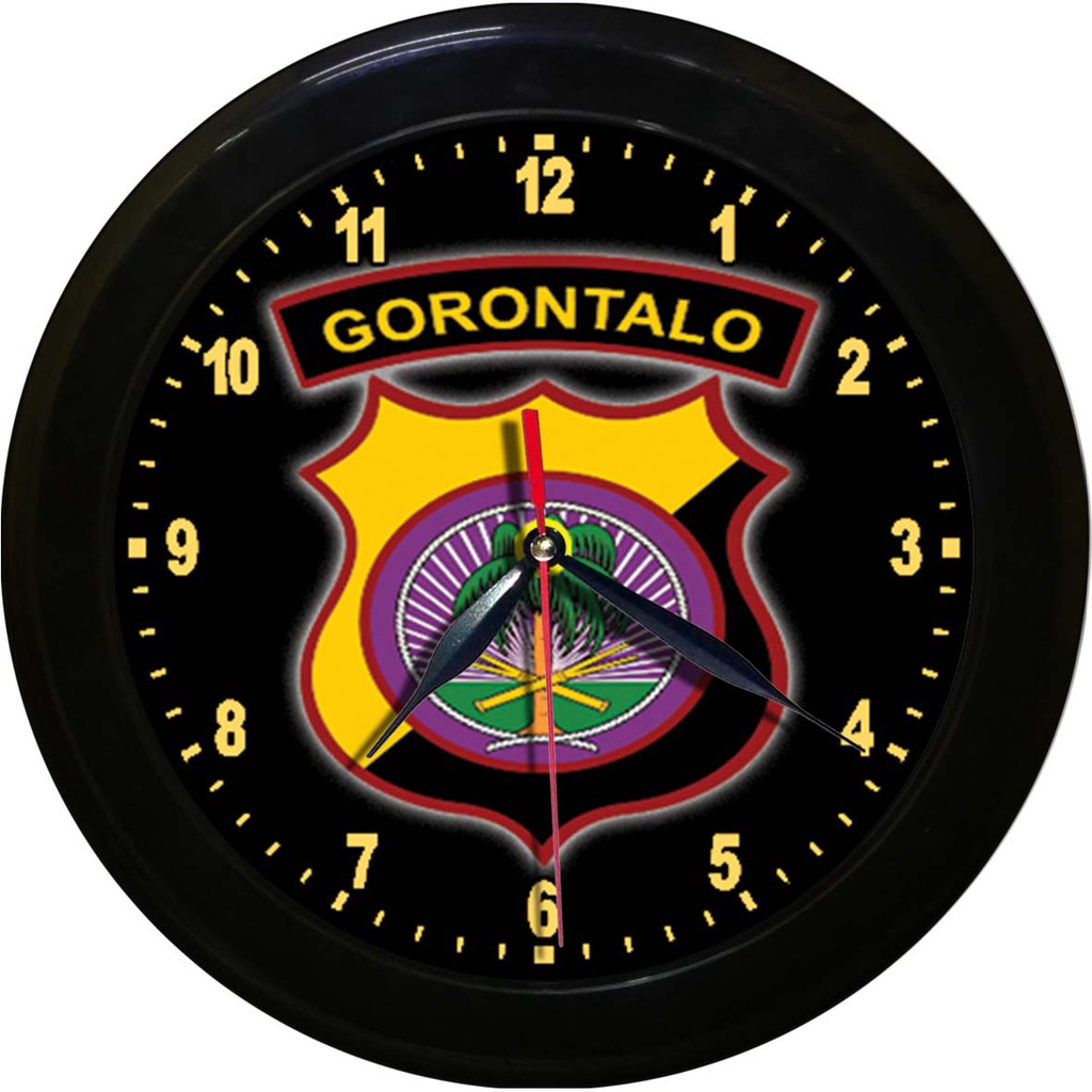 JAM DINDING POLDA GORONTALO   (DIAMETER 30CM)