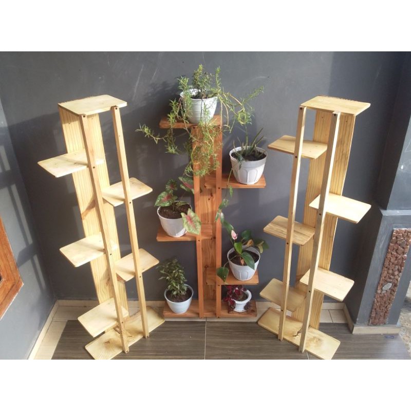 RAK BUNGA SUSUN/TINGKAT KAYU JATI BELANDA