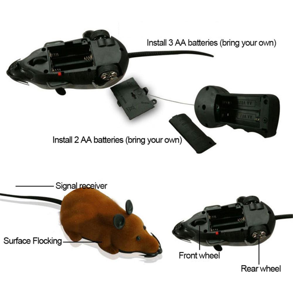 Timekey Mainan Tikus Elektrik Dengan Remote Control Untuk Kucing D6F6