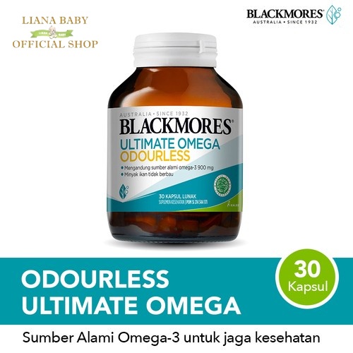 VITA75 BLACKMORES VITAMIN ULTIMATE OMEGA ODOURLESS MENGANDUNG OMEGA 3 900MG ISI 30 EXP JAN 2025