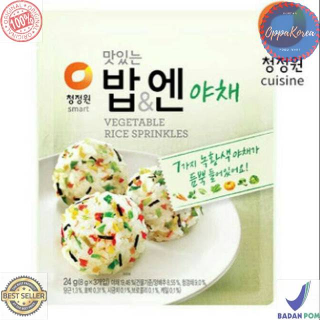 

Bab And Yachae Bumbu Nasi Kepal Vegetable Asli Korea