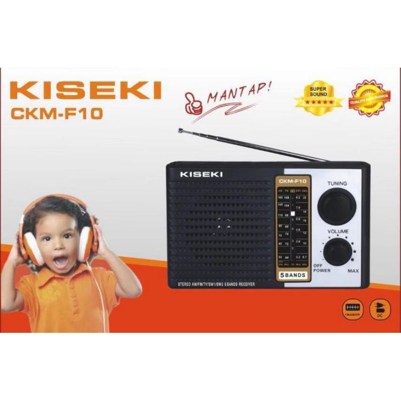 Radio Kiseki / Radio Jadul Portable Charger Baterai (Dual Power) Listrik FM Klasik