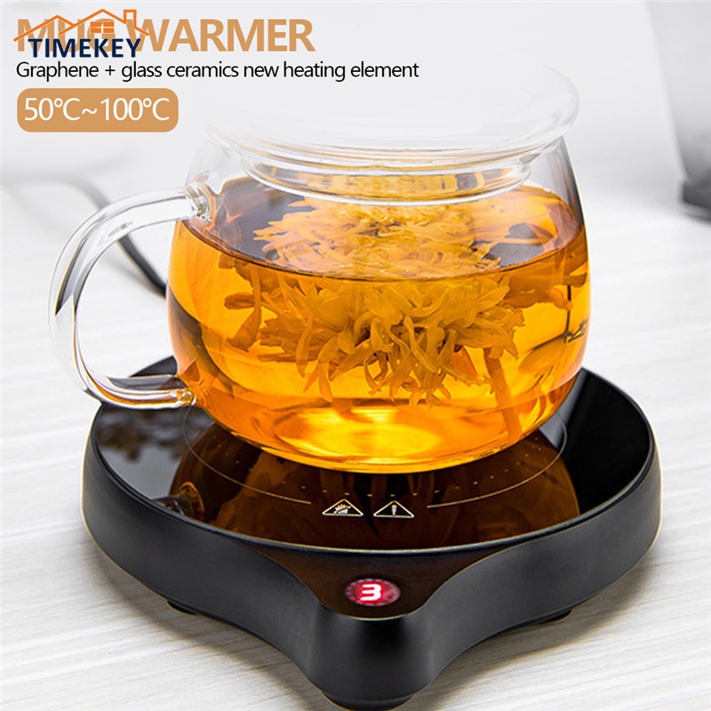 TK 200W Cup Heater Mug Warmer 100°C Hot Tea Boilers Warmer Coaster Temperature Adjustable Cup Heaters