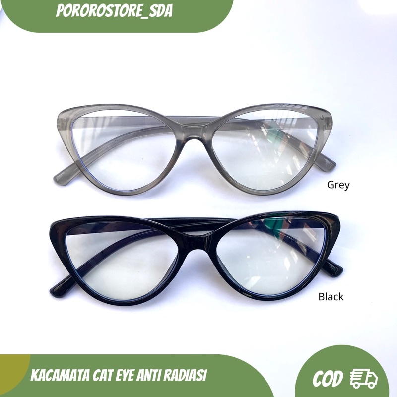 Kacamata Bening/Kacamata Cat Eye/Kacamata Anti Radiasi