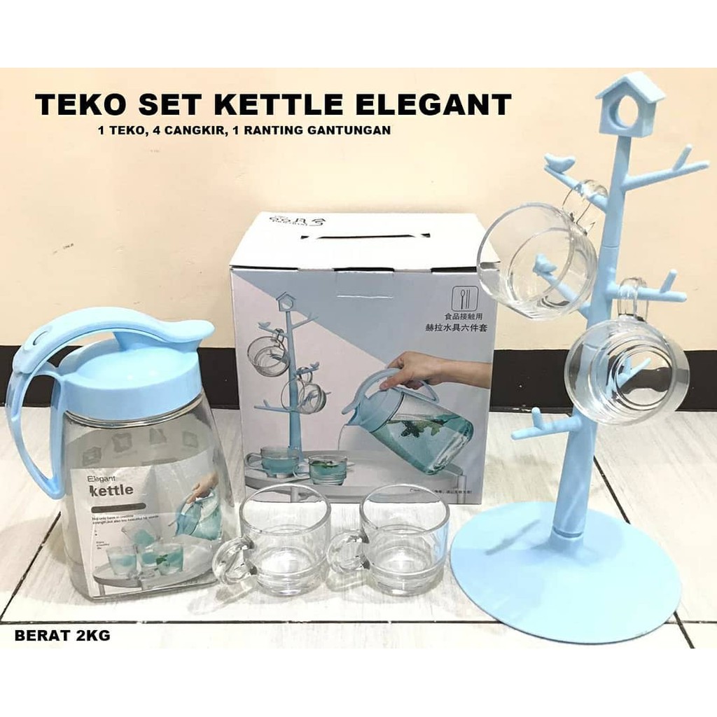 Teko Set Rak Ranting/Teko Set Kettle Elegant/Teapot Gantung